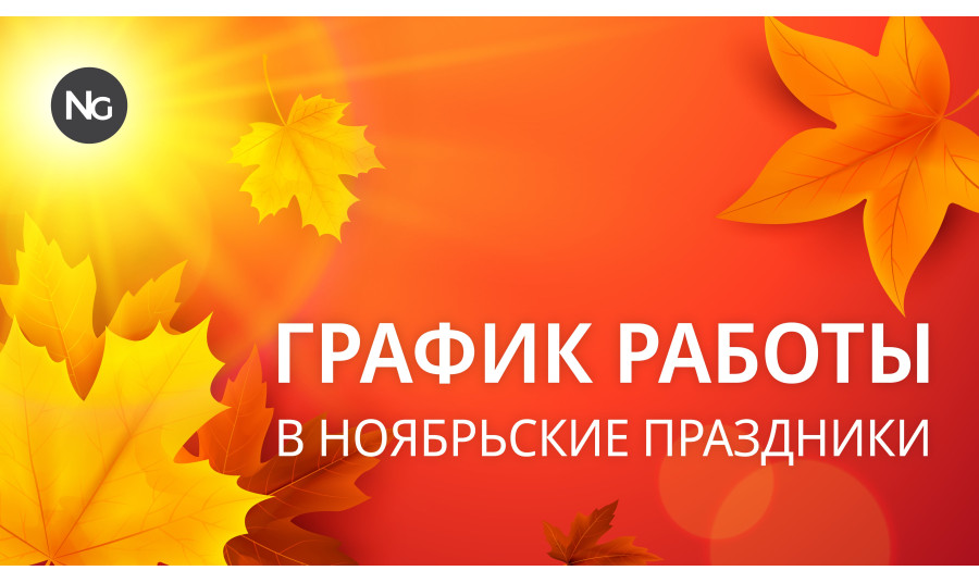 Мы рады сообщить вам о нашем графике работы в ноябрьские праздники